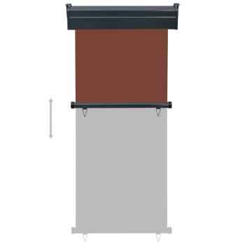 Balkon-Seitenmarkise 85x250 cm Braun