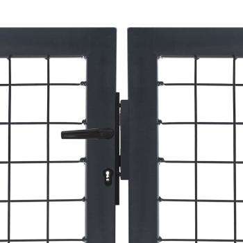 Gartentor mit Pfosten Stahl 350×120 cm Anthrazit
