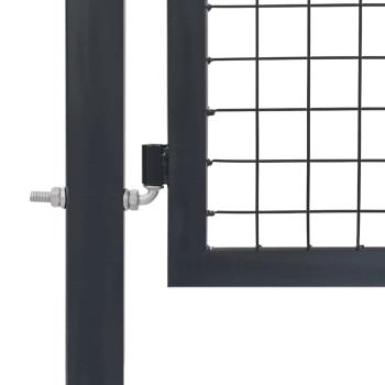 Gartentor mit Pfosten Stahl 350×120 cm Anthrazit