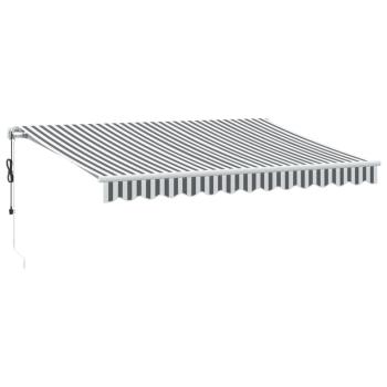 Markise Automatisch Anthrazit & Weiß 350x250 cm