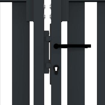 Doppelflügel Zauntor Stahl 306x250 cm Anthrazit