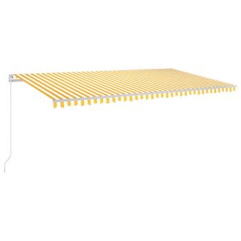 Markise Automatisch Einziehbar 600x350 cm Gelb und Weiß