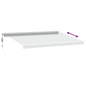 ARDEBO.de - Markise Automatisch Anthrazit & Weiß 500x300 cm