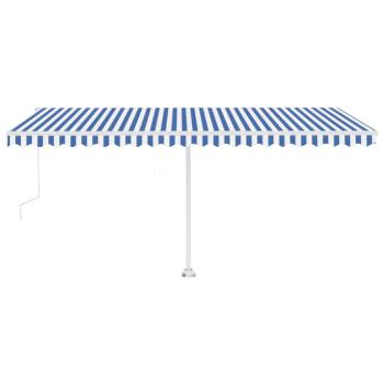 Standmarkise Automatisch 500x300 cm Blau/Weiß