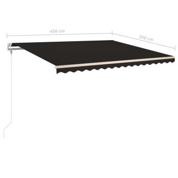 Markise Automatisch Einziehbar 450x350 cm Anthrazit