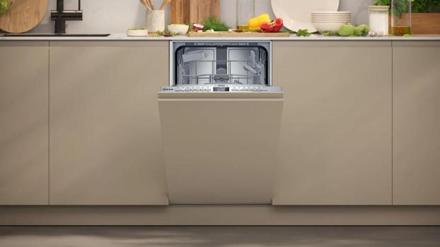 Neff S855EKX33E N50 Vollintegrierter Geschirrspüler, 45 cm breit, 10 Maßgedecke, AquaStop, TimeLight, OpenDry, AquaSensor