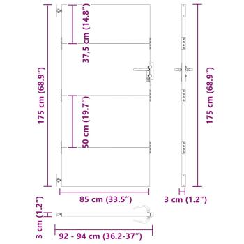 Gartentor 85x175 cm Cortenstahl