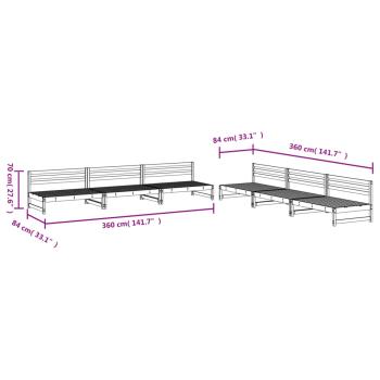 6-tlg. Garten-Lounge-Set Massivholz Douglasie