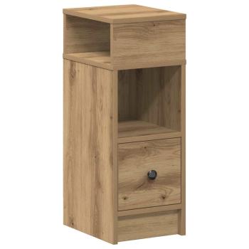 ARDEBO.de - Nachttisch mit Schublade Artisan-Eiche 25x31x66 cm