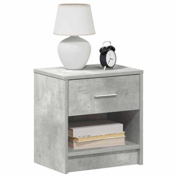 ARDEBO.de - Nachttische 2 Stk. mit Schublade Betongrau 39x28x41 cm