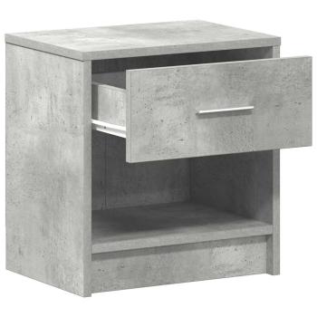 Nachttische 2 Stk. mit Schublade Betongrau 39x28x41 cm