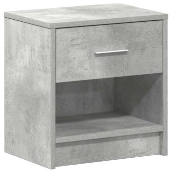 Nachttische 2 Stk. mit Schublade Betongrau 39x28x41 cm