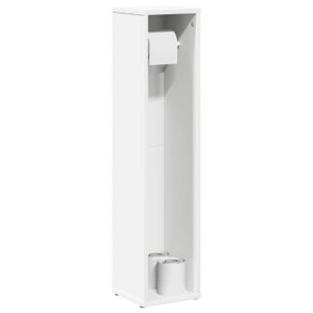 ARDEBO.de - Badezimmerschrank mit Rollenhalter Weiß 20,5x20x90 cm