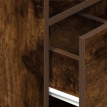 Nachttische 2 Stk. mit Schublade Räuchereiche 25x31x66 cm