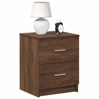 ARDEBO.de - Nachttische 2 Stk. mit 2 Schubladen Eichen-Optik 40x36x50 cm