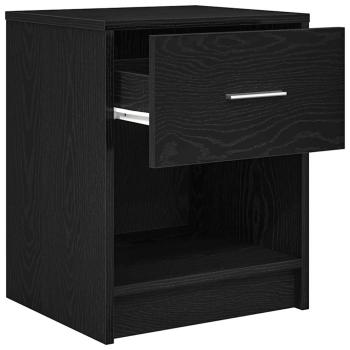 Nachttische 2 Stk. mit Schublade Schwarz 40x34x50 cm