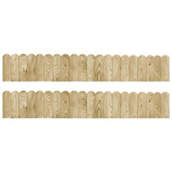 ARDEBO.de - Beeteinfassungen 2 Stk. 120 cm Imprägniertes Kiefernholz