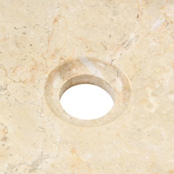 Waschbecken 40x12 cm Marmor Creme