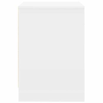 Nachttisch mit Schublade Weiß 40x34x50 cm