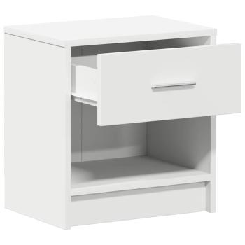 Nachttische 2 Stk. mit Schublade Weiß 39x28x41 cm