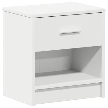 Nachttische 2 Stk. mit Schublade Weiß 39x28x41 cm