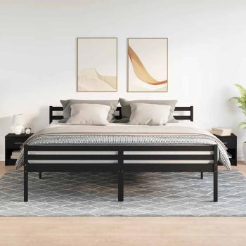 Nachttische 2 Stk. mit Schublade Schwarz 39x28x41 cm