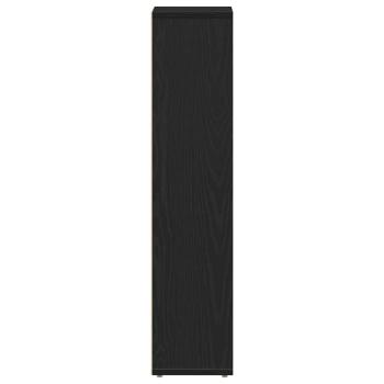 Badezimmerschrank mit Rollenhalter Schwarz 20,5x20x90 cm