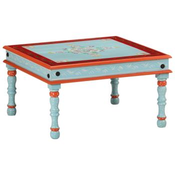 ARDEBO.de - Couchtisch Blau Handbemalt Massivholz Mango