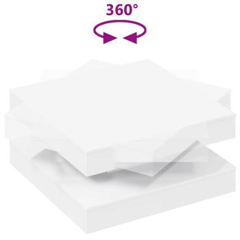 Couchtisch 360-Grad Drehbar Weiß 70x70x34,5 cm
