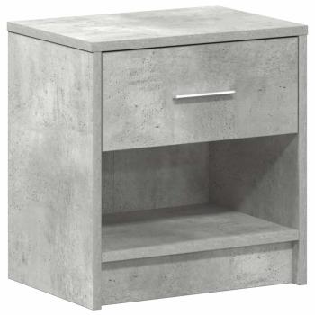 Nachttisch mit Schublade Betongrau 39x28x41 cm