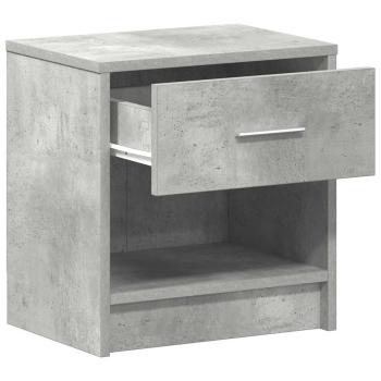 Nachttisch mit Schublade Betongrau 39x28x41 cm