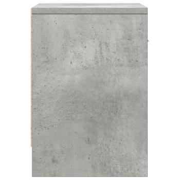 Nachttisch mit Schublade Betongrau 39x28x41 cm