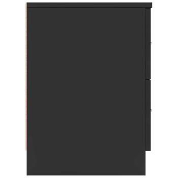 Nachttische 2 Stk. mit 2 Schubladen Schwarz 40x36x50 cm