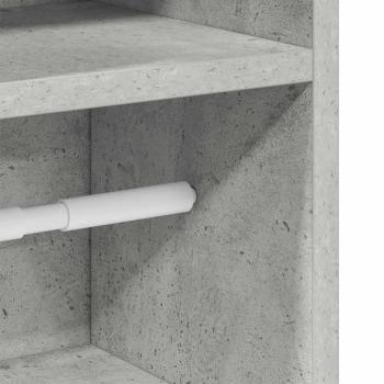 Badezimmerschrank mit Rollenhalter Betongrau 20,5x22x90 cm