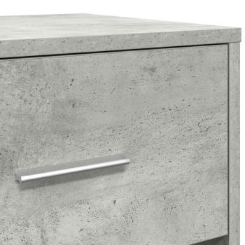 Nachttische 2 Stk. mit Schublade Betongrau 40x34x50 cm