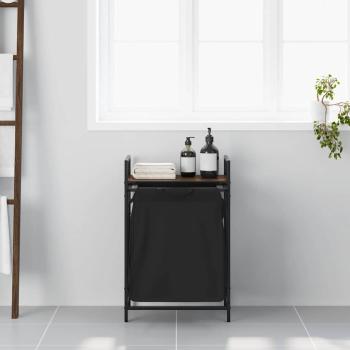 Wäschekorb 1 Fach mit Ablage Braun Eichen-Optik