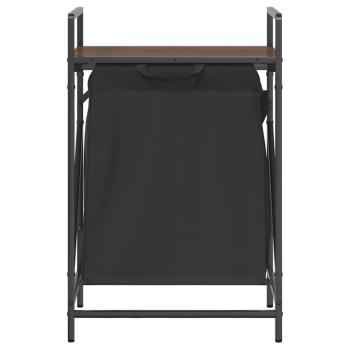 Wäschekorb 1 Fach mit Ablage Braun Eichen-Optik