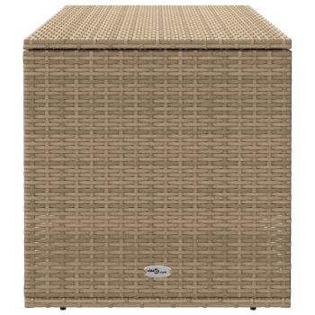 Outdoor-Kissenbox Beige 100x55x55,5 cm Poly Rattan