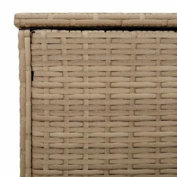 Outdoor-Kissenbox Beige 100x55x55,5 cm Poly Rattan