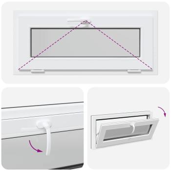 Kellerfenster RISOR 90x40 cm Kipp 2-fach Verglasung Anthrazit