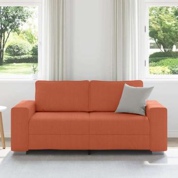 Zweisitzer-Sofa Rot Orange 140 cm Cordstoff
