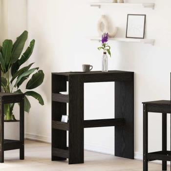 ARDEBO.de - Bartisch mit Regal Schwarz Eichen-Optik 90x40x103,5 cm