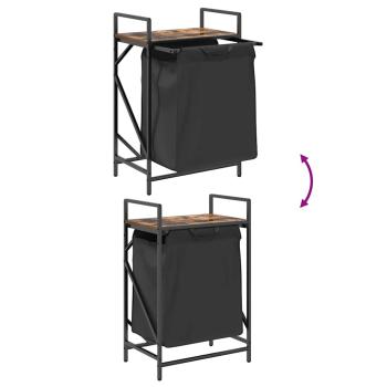 Wäschekorb 1 Fach mit Ablage Räuchereiche