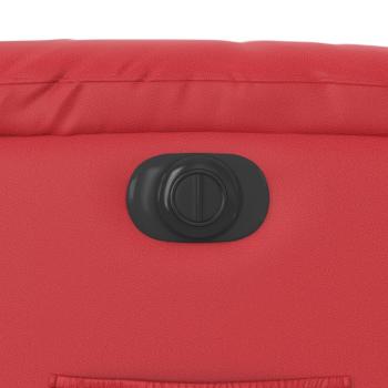 Relaxsessel mit Aufstehhilfe Elektrisch Rot Kunstleder