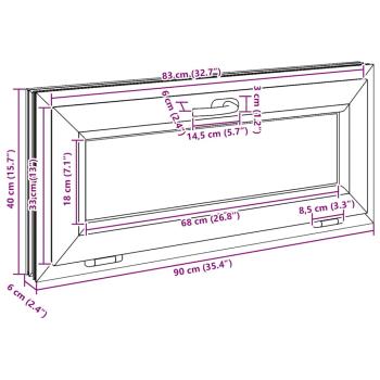 Kellerfenster RISOR 90x40 cm Kipp 3-fach Verglasung Anthrazit