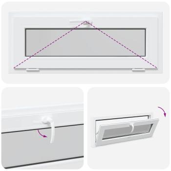 Kellerfenster RISOR 110x40 cm Kipp 2-fach Verglasung Weiß