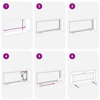 Kellerfenster RISOR 110x40 cm Kipp 2-fach Verglasung Weiß