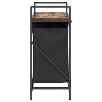 Wäschekorb 2 Fächer mit Ablage Räuchereiche