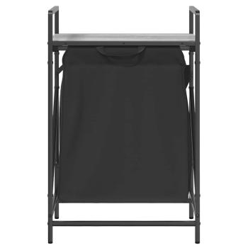 Wäschekorb 1 Fach mit Ablage Grau Sonoma