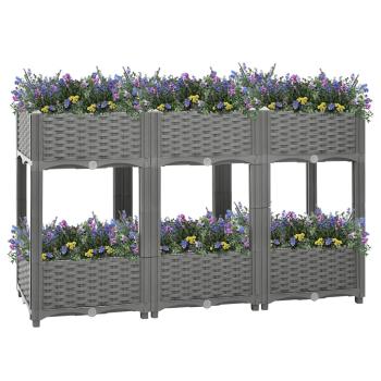 Hochbeet 120x40x71 cm Polypropylen